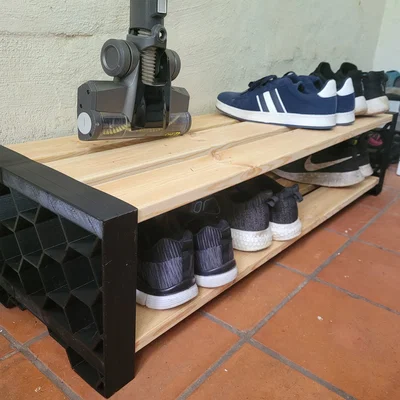 Kệ để giày DIY thông minh từ khung in 3D và gỗ