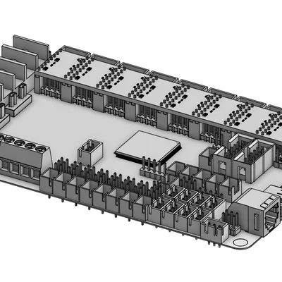 Mô hình CAD bo mạch chủ BTT Octopus V1.0 đơn giản hóa cho thiết kế 3D
