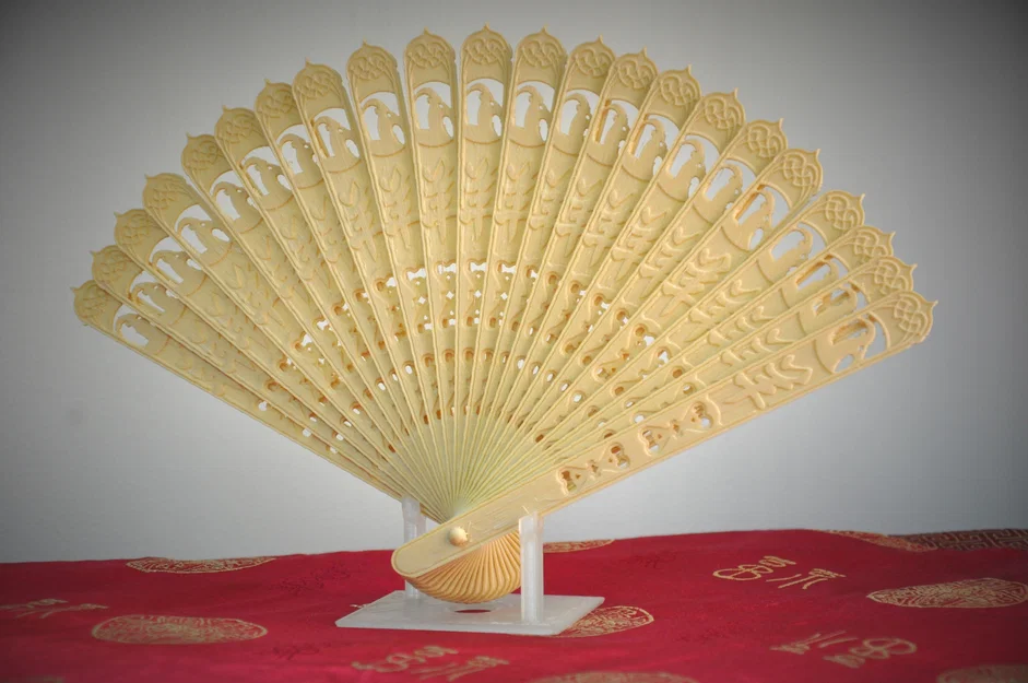 Quạt Xếp Trung Hoa kèm Hình Dê (In Liền Khối, Không Cần Lắp Ráp) - Image 6