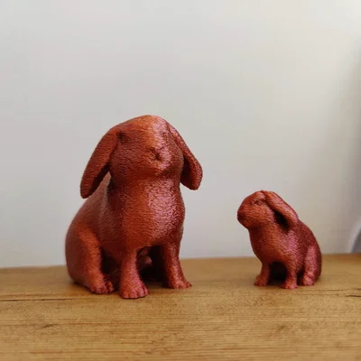 Mô hình 3D chú thỏ tai cụp (Lop Eared Rabbit) đáng yêu