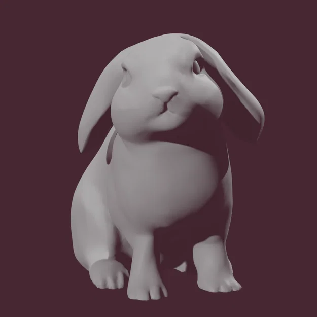 Mô hình 3D chú thỏ tai cụp (Lop Eared Rabbit) đáng yêu - Image 2
