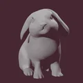 Mô hình 3D chú thỏ tai cụp (Lop Eared Rabbit) đáng yêu - Thumbnail 2