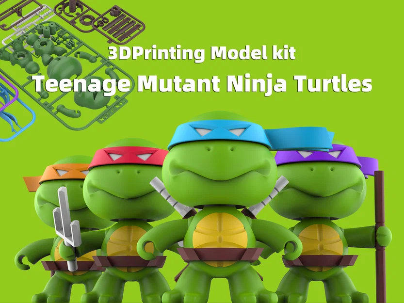 Teenage Mutant Ninja Turtles – Model Kit 4 Rùa Ninja - Image 1