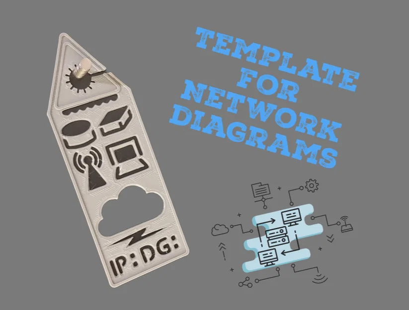 Thước Vẽ Sơ Đồ Mạng Network Diagram Template In 3D Tiện Dụng - Image 1