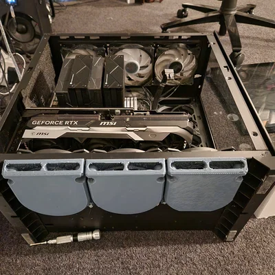 Ống dẫn gió dưới case cho Lian Li O11 & đa số case gắn fan đáy 120mm
