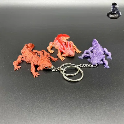 Móc khóa Axolotl dễ thương - khớp động - Print in Place - Không cần Supports