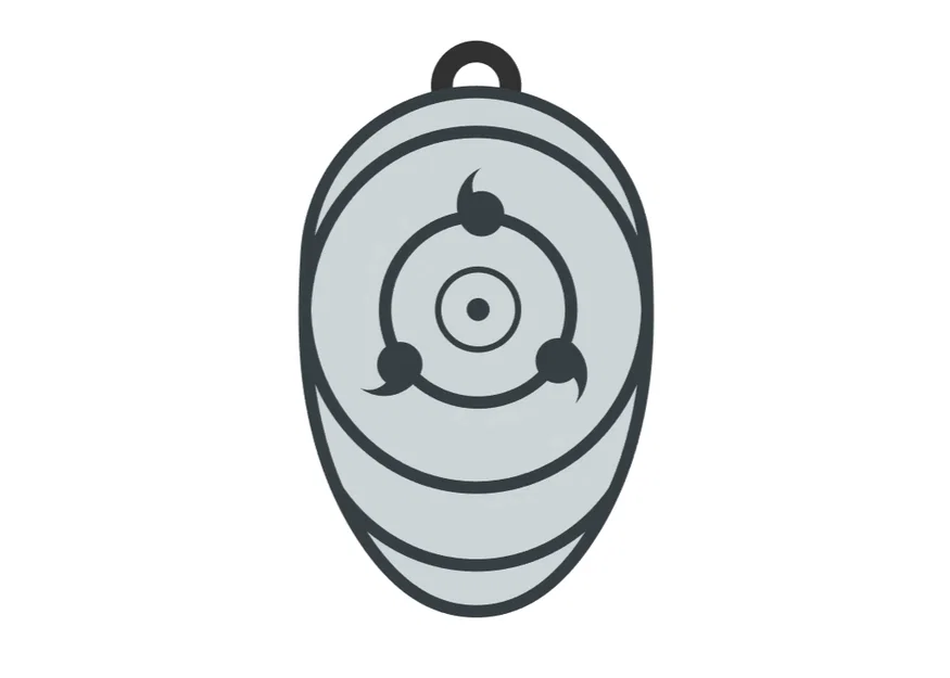 Móc khóa mặt nạ Obito Naruto (Llavero Máscara Obito) in 3D - Image 1