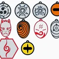 Móc khóa mặt nạ Obito Naruto (Llavero Máscara Obito) in 3D - Thumbnail 4