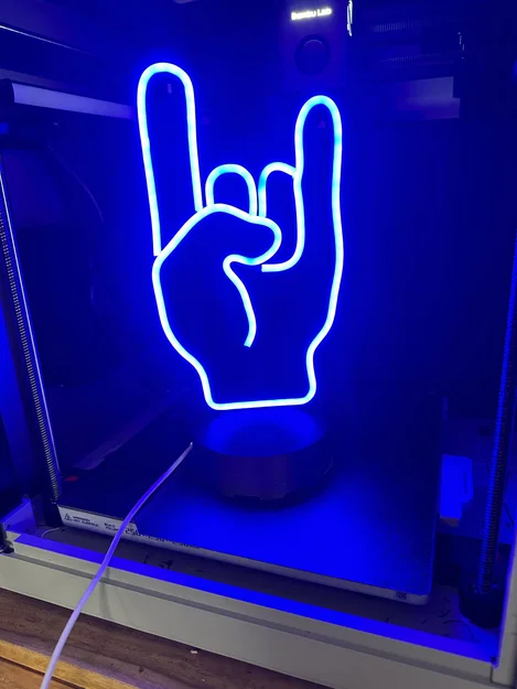 Đèn LED Neon Hình Bàn Tay Metal Rock Độc Đáo Để Bàn - Image 1