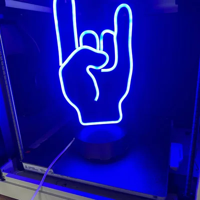Đèn LED Neon Hình Bàn Tay Metal Rock Độc Đáo Để Bàn
