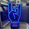 Đèn LED Neon Hình Bàn Tay Metal Rock Độc Đáo Để Bàn - Thumbnail 2