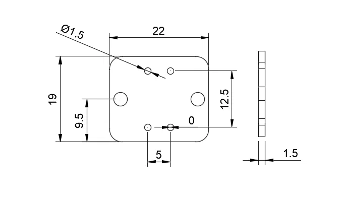 Bệ gắn nút nhấn 12x12mm (12x12mm push button mount) - Image 10