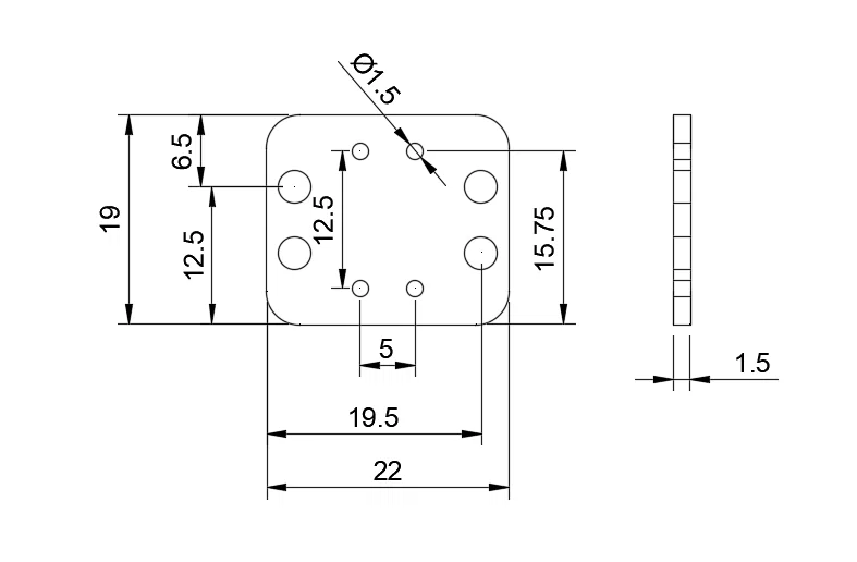 Bệ gắn nút nhấn 12x12mm (12x12mm push button mount) - Image 11