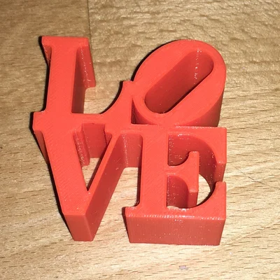 Mô hình trang trí biểu tượng LOVE nghệ thuật in 3D