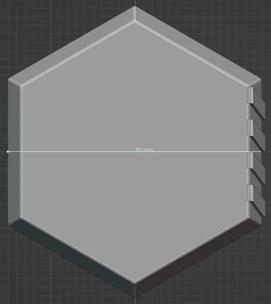 Đế Hex 30mm kèm vạch hazard stripes cho Battletech, v.v. - Image 4