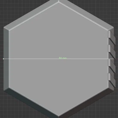 Đế Hex 30mm kèm vạch hazard stripes cho Battletech, v.v.
