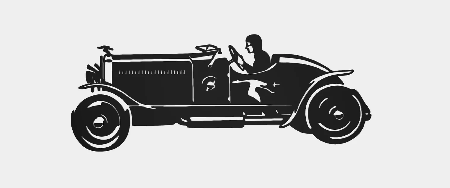 Mô hình trang trí tường Classic Car cổ điển in 3D độc đáo - Image 1