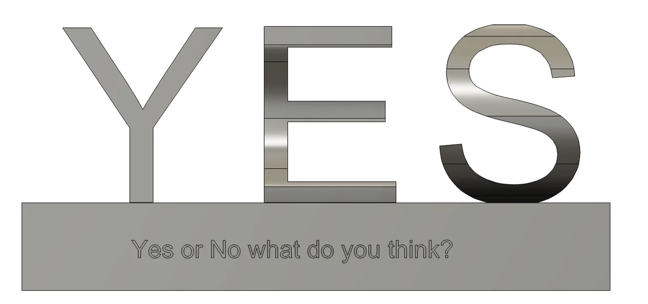 Mô hình ảo ảnh 3D YES-NO độc đáo cho bàn làm việc - Image 1