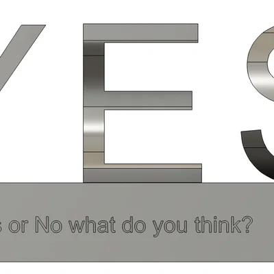 Mô hình ảo ảnh 3D YES-NO độc đáo cho bàn làm việc
