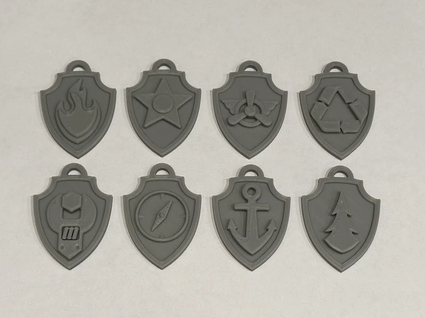 Bộ huy hiệu Paw Patrol (Paw Patrol Dog Tags) in 3D cực xinh - Image 1