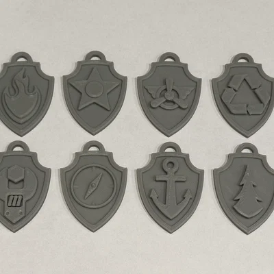 Bộ huy hiệu Paw Patrol (Paw Patrol Dog Tags) in 3D cực xinh