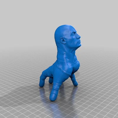 Mô hình 3D Dwayne The Rock kết hợp bàn tay Thing độc đáo