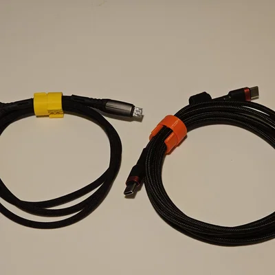 Kẹp cáp tròn (Round cable clips) in 3D