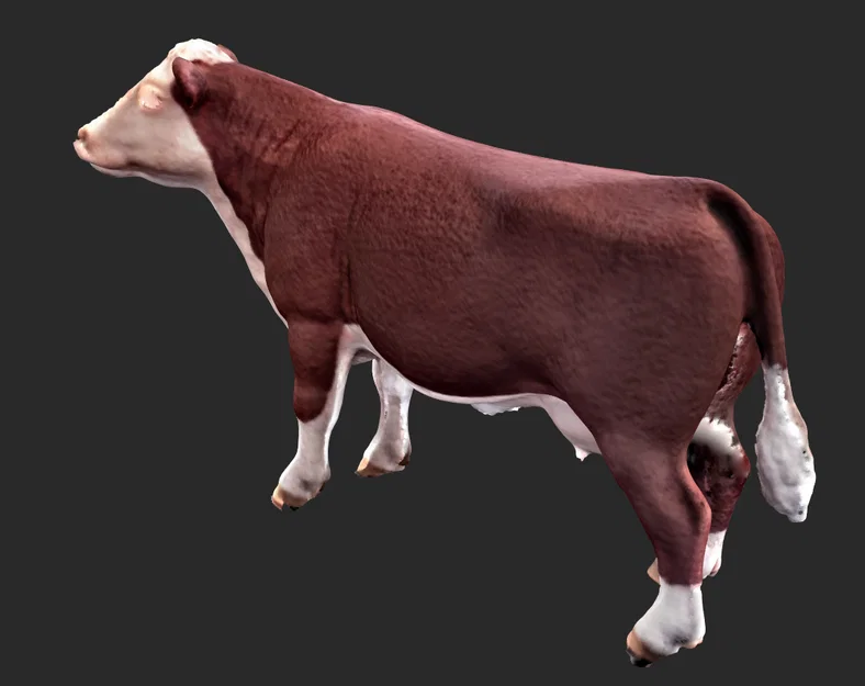 Mô hình chú bò (Toy Cow) in 3D chi tiết cực đẹp - Image 1