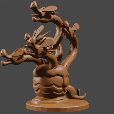 Pokemon cảm hứng: Hydrapple 5 đầu – miniature DnD tabletop