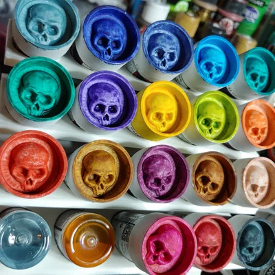 Khuôn mẫu đầu lâu 3D (Skull Swatch) cho sơn mô hình Vallejo