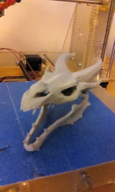 Mô hình đầu rồng Skyrim phong cách Lowpoly in 3D cực chất - Image 1