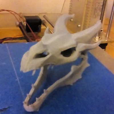 Mô hình đầu rồng Skyrim phong cách Lowpoly in 3D cực chất