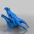 Mô hình đầu rồng Skyrim phong cách Lowpoly in 3D cực chất - Thumbnail 3