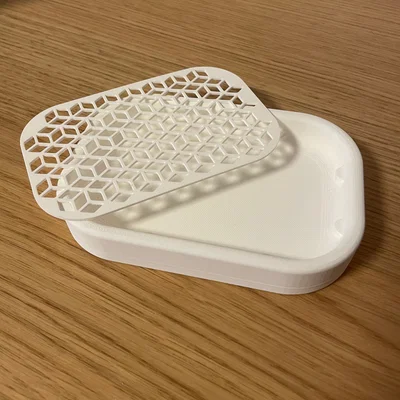 Khay đựng xà phòng 3D thông minh thiết kế tổ ong