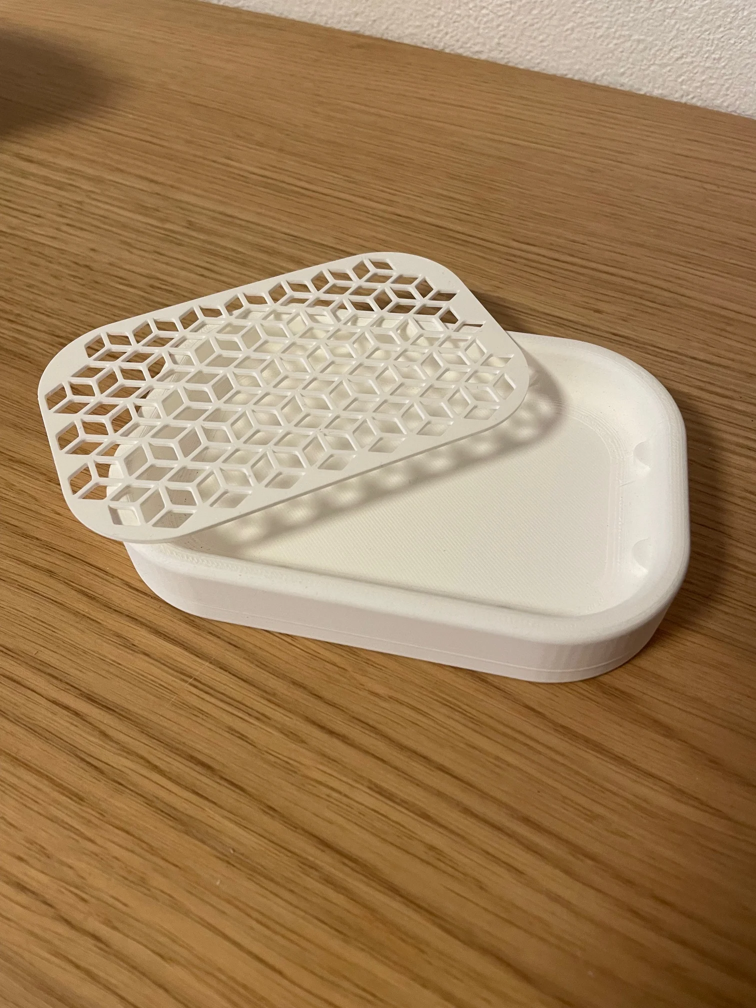Khay đựng xà phòng 3D thông minh thiết kế tổ ong 1