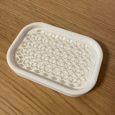 Khay đựng xà phòng 3D thông minh thiết kế tổ ong