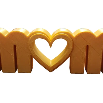 Mô hình chữ MOM cách điệu trái tim - Quà tặng ý nghĩa cho mẹ