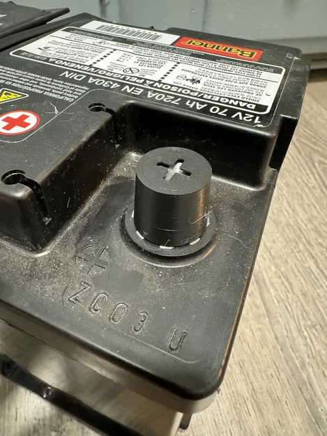 Nắp đậy cực bình ắc quy ô tô (Car battery pole cover) in 3D tiện lợi - Image 1