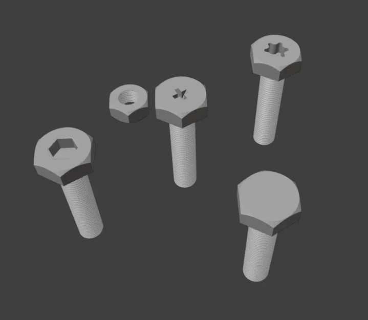 Bộ file in 3D bu lông và đai ốc M3x15mm đa năng cho dân kỹ thuật - Image 1