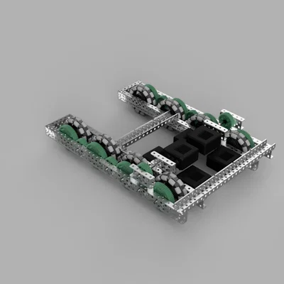 Thiết kế khung gầm robot VEX 6 động cơ (VEX V5 Chassis Layout)