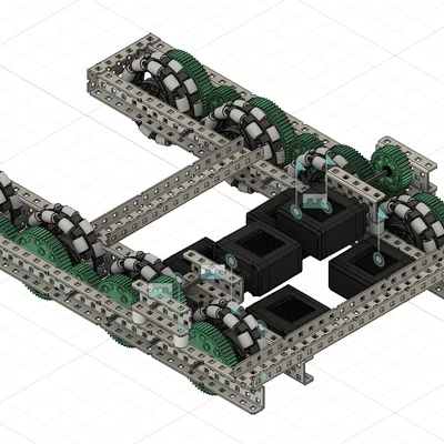 Thiết kế khung gầm robot VEX 6 động cơ (VEX V5 Chassis Layout)