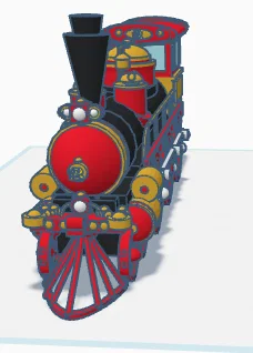 Mô hình đầu tàu xe lửa hơi nước cổ điển (Steam Train) in 3D - Image 1