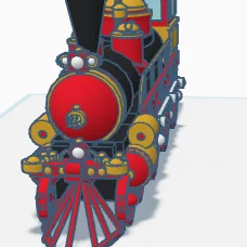 Mô hình đầu tàu xe lửa hơi nước cổ điển (Steam Train) in 3D