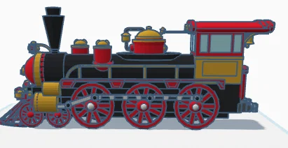 Mô hình đầu tàu xe lửa hơi nước cổ điển (Steam Train) in 3D - Image 2