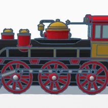 Mô hình đầu tàu xe lửa hơi nước cổ điển (Steam Train) in 3D