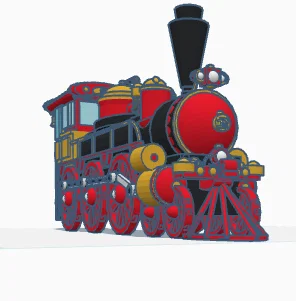 Mô hình đầu tàu xe lửa hơi nước cổ điển (Steam Train) in 3D - Image 3