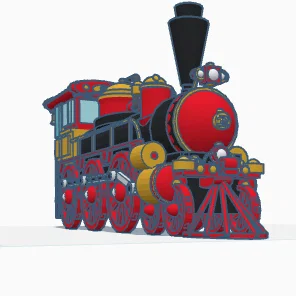 Mô hình đầu tàu xe lửa hơi nước cổ điển (Steam Train) in 3D