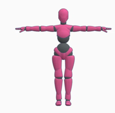 Mô hình nhân vật khớp nối linh hoạt (Male and Female Poseable Figure) - Image 2