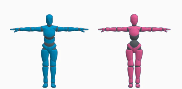 Mô hình nhân vật khớp nối linh hoạt (Male and Female Poseable Figure) - Image 3