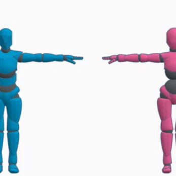 Mô hình nhân vật khớp nối linh hoạt (Male and Female Poseable Figure)